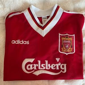Retro Liverpool Soccer Jersey Size XL